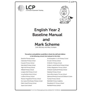 lcp english year 2 baseline manual mark scheme