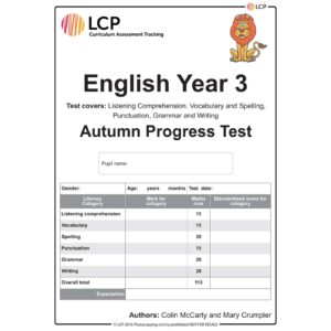 lcp english year 3 autumn progress test