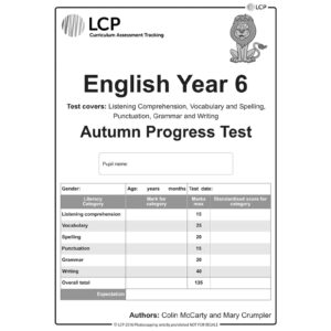 lcp english year 6 autumn progress test