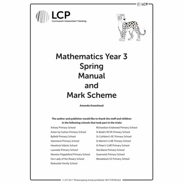 lcp mathematics year 3 spring manual mark scheme
