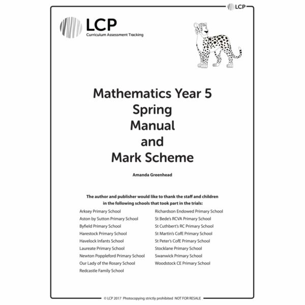 lcp mathematics year 5 spring manual mark scheme