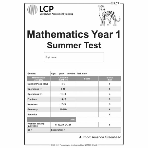 lcp mathematics year1 summer test