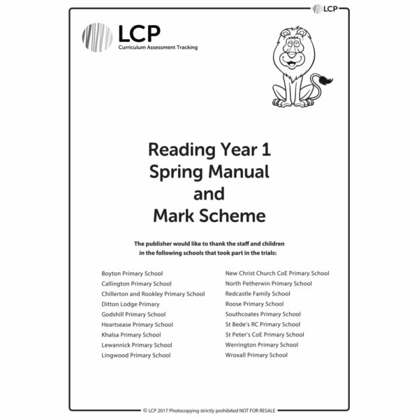 lcp reading year 1 spring manual mark scheme