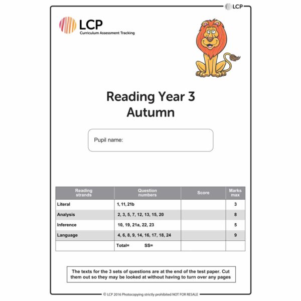 lcp reading year 3 autumn