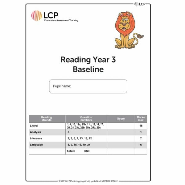 lcp reading year 3 baseline
