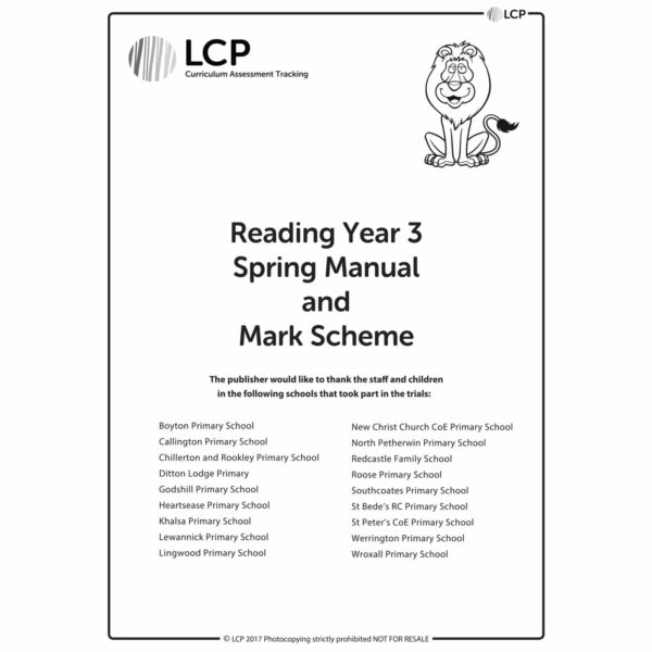 lcp reading year 3 spring manual mark scheme