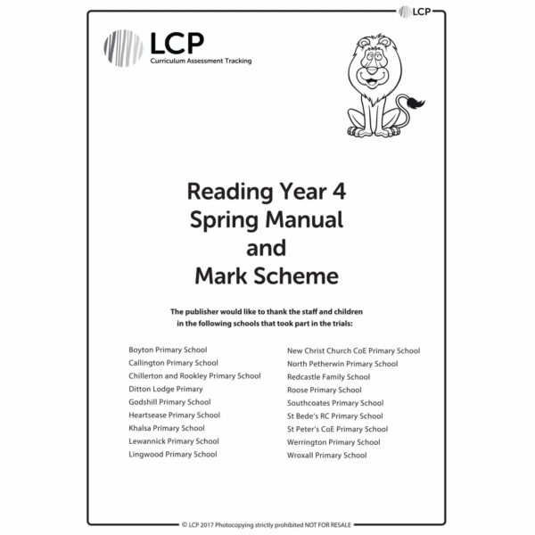 lcp reading year 4 spring manual mark scheme