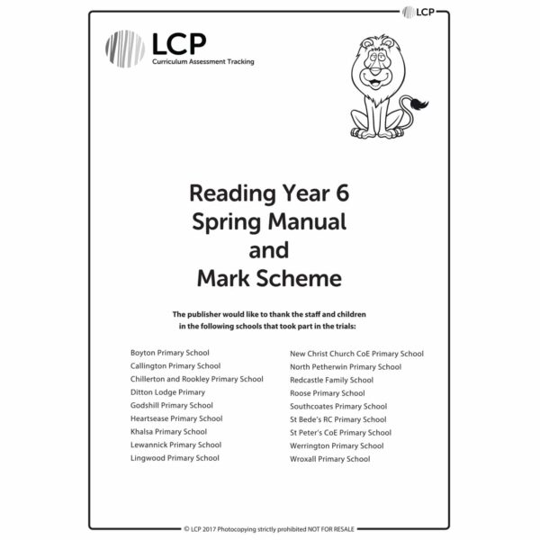 lcp reading year 6 spring manual mark scheme